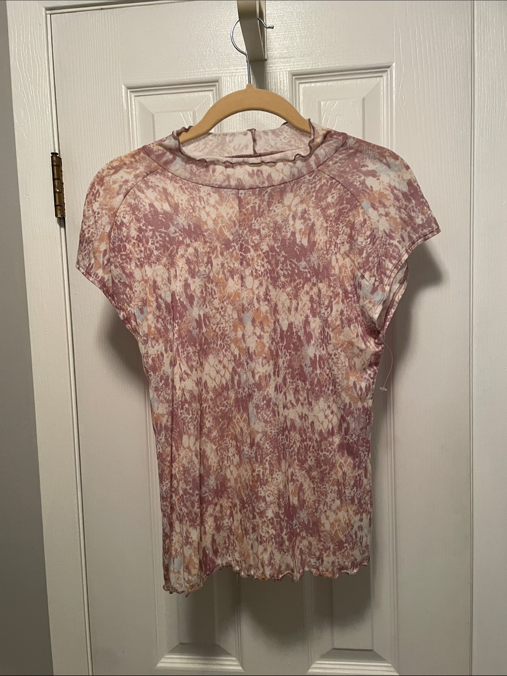 Women's Pink Tie-Dye Short Sleeve Top